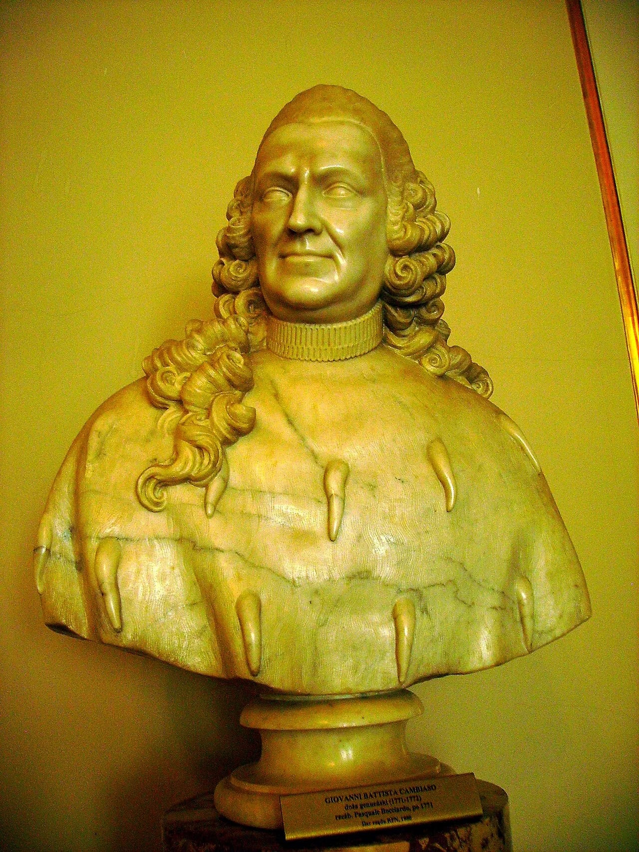Porträt von Giovanni Battista Cambiaso (1711–1772) – Gedenkseite