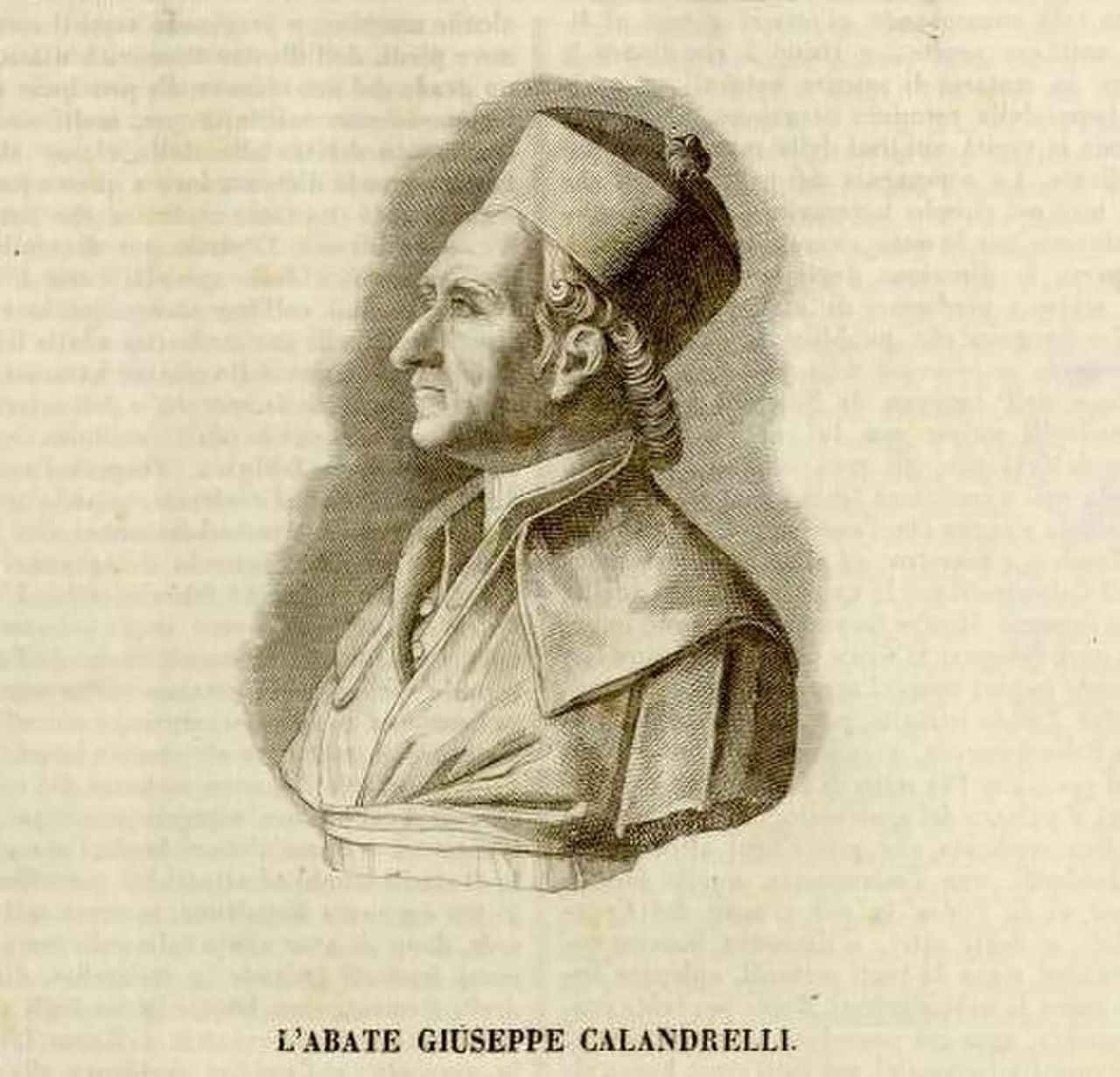 Porträt von Giuseppe Calandrelli (1749–1827) – Gedenkseite