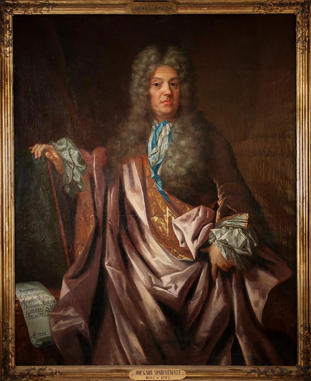 Porträt von Johan Gabriel Sparwenfeld (1655–1727) – Gedenkseite