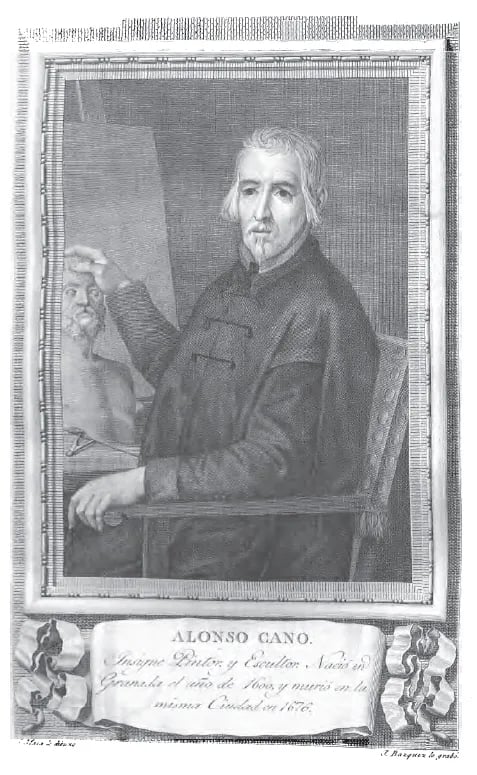 Porträt von Alonso Cano (1601–1667) – Gedenkseite