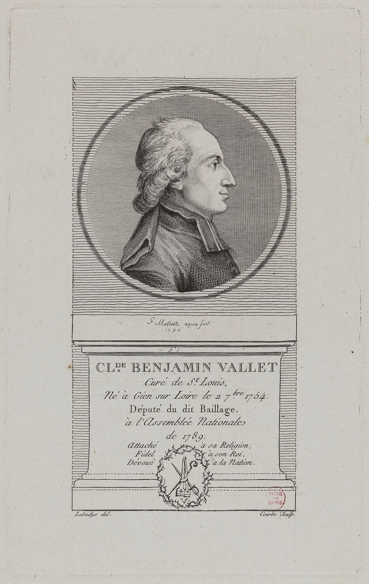 Portrait of Claude-Benjamin Vallet (1754–1828) – memorial page