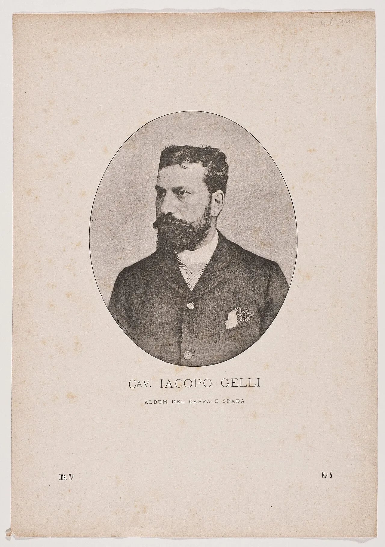 Porträt von Jacopo Gelli (1858–1935) – Gedenkseite