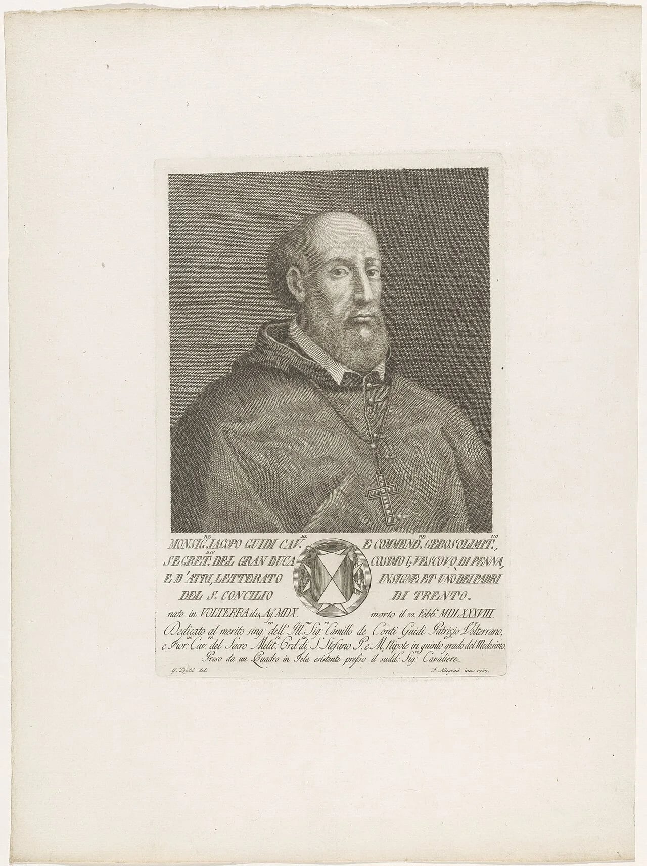 Porträt von Jacopo Guidi (1514–1588) – Gedenkseite