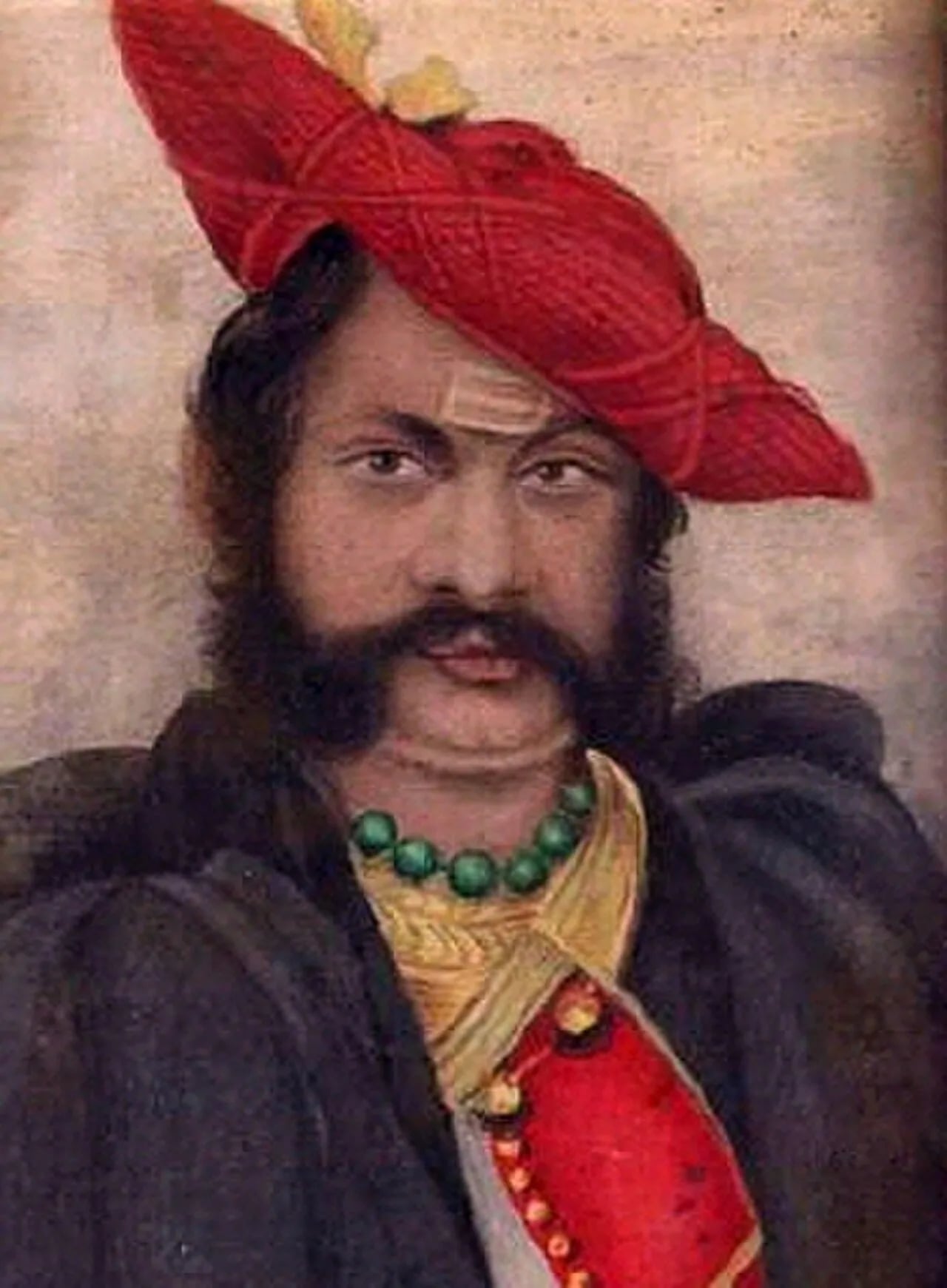 Porträt von Jayajirao Scindia (1835–1886) – Gedenkseite
