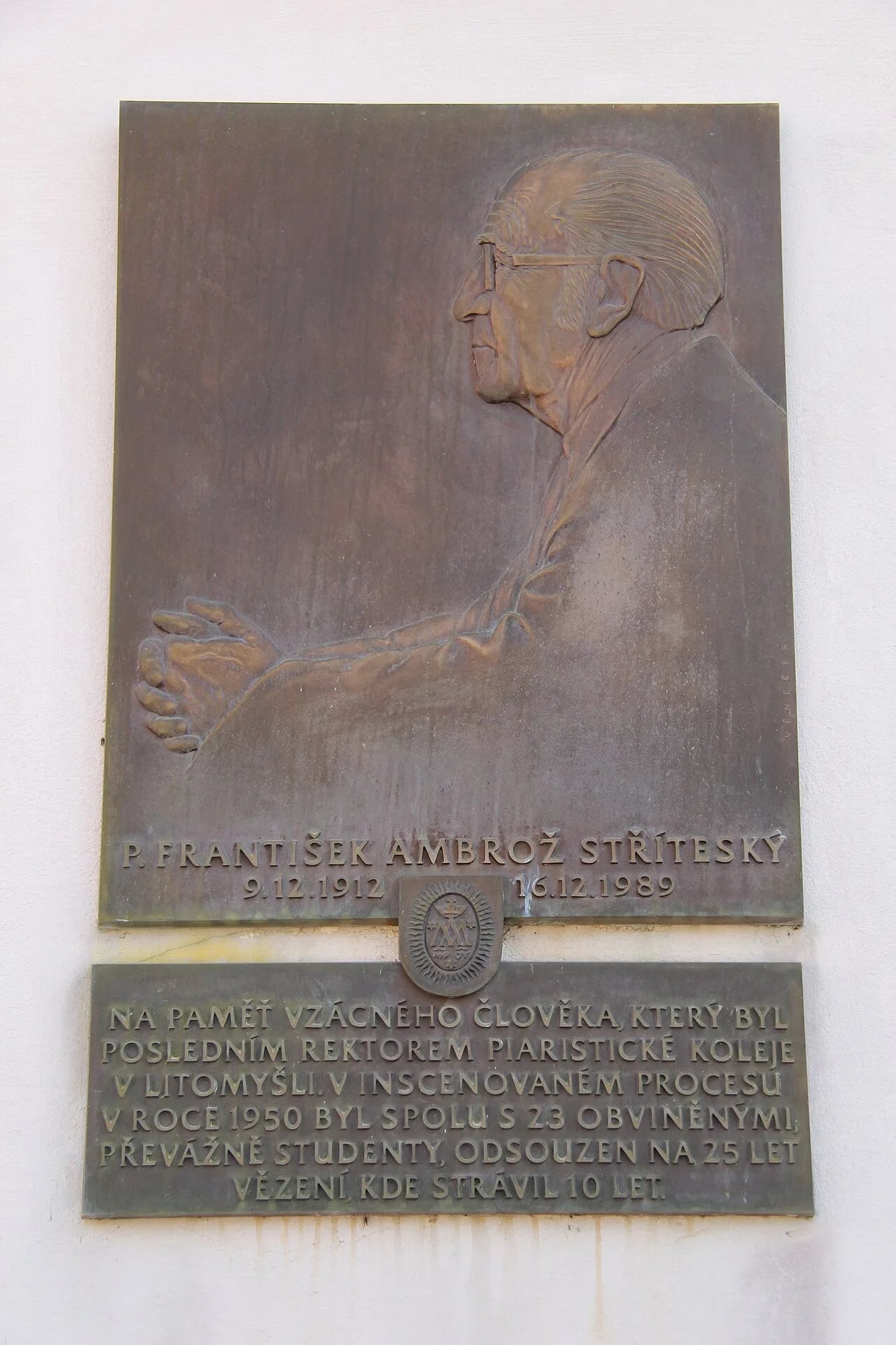 Porträt von František Ambrož Stříteský (1912–1989) – Gedenkseite
