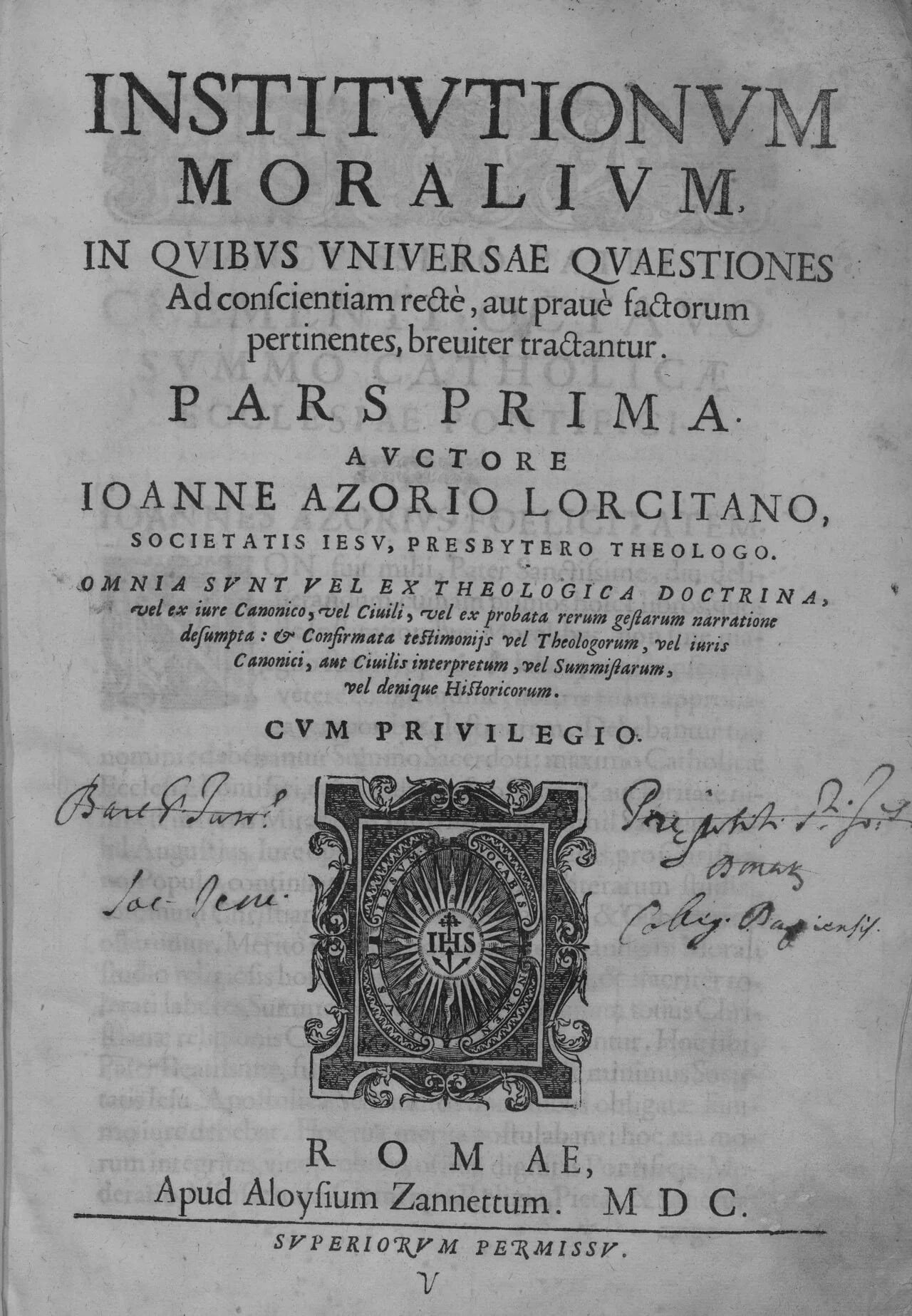 Porträt von Juan Azor (1535–1603) – Gedenkseite