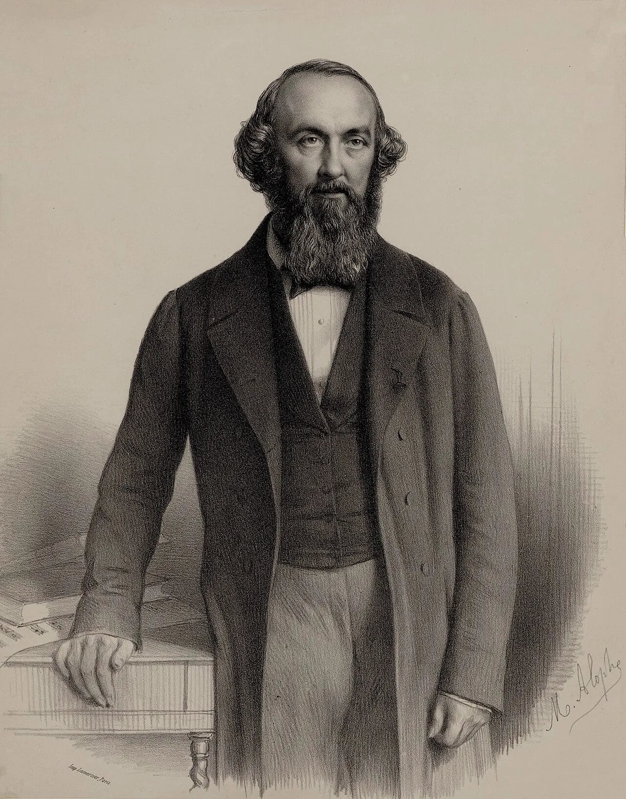 Porträt von Adrien de La Fage (1801–1862) – Gedenkseite