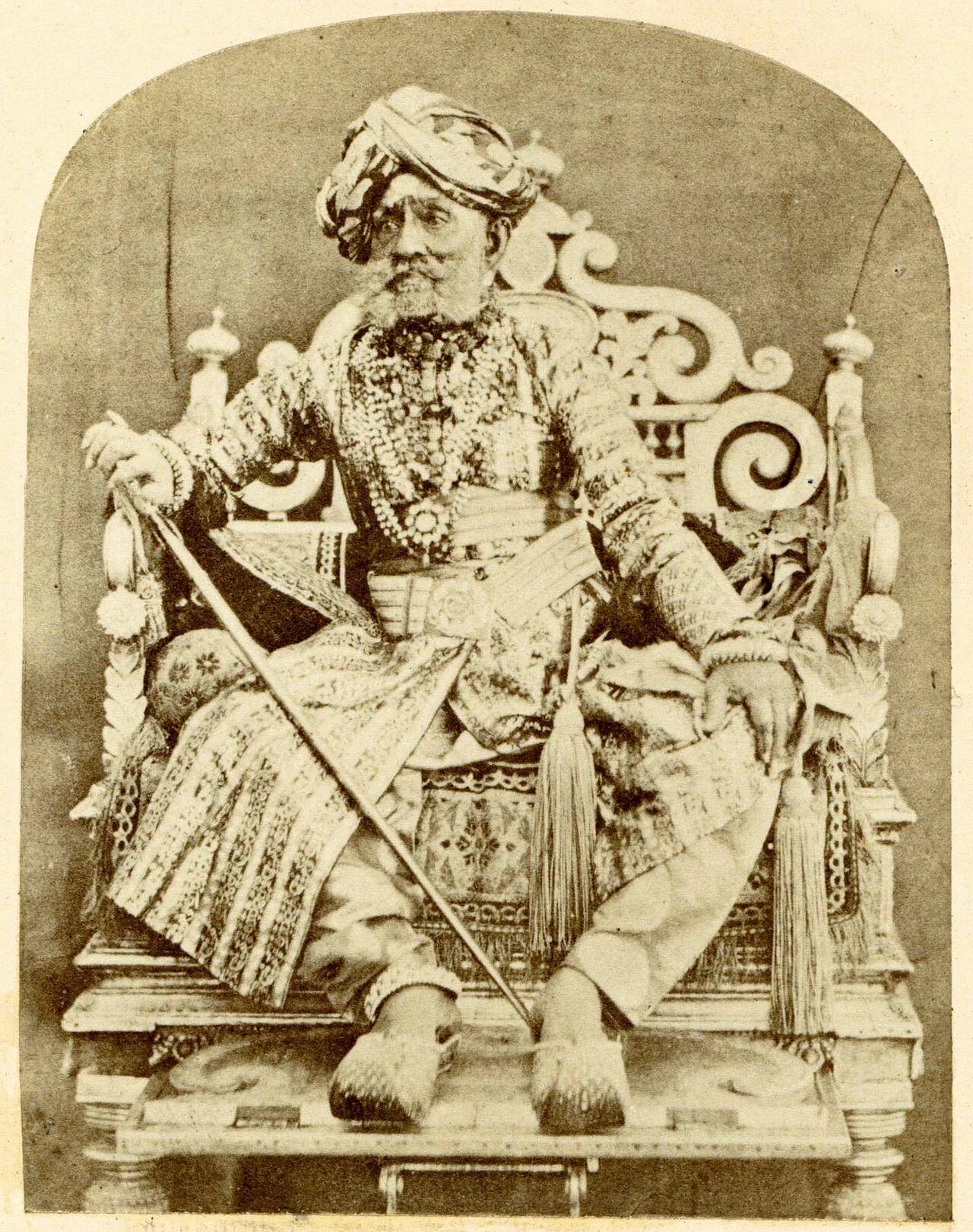 Porträt von Krishnaraja Wadiyar III (1794–1868) – Gedenkseite