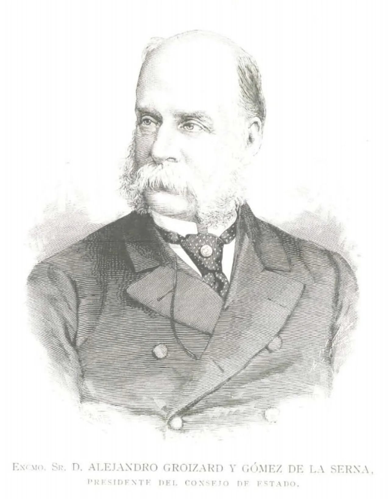 Porträt von Alejandro Groizard y Gómez de la Serna (1830–1919) – Gedenkseite