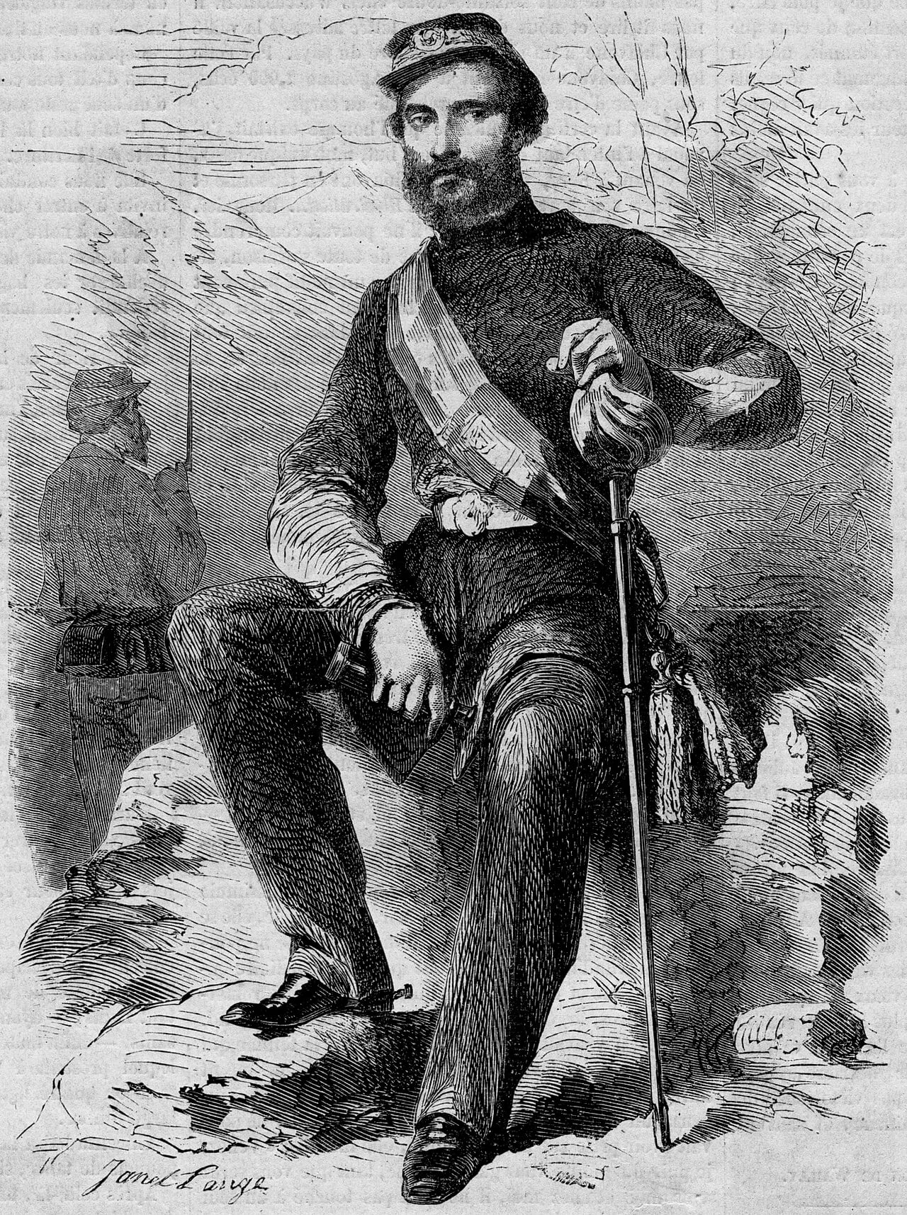 Porträt von Luigi Alonzi (1825–1862) – Gedenkseite