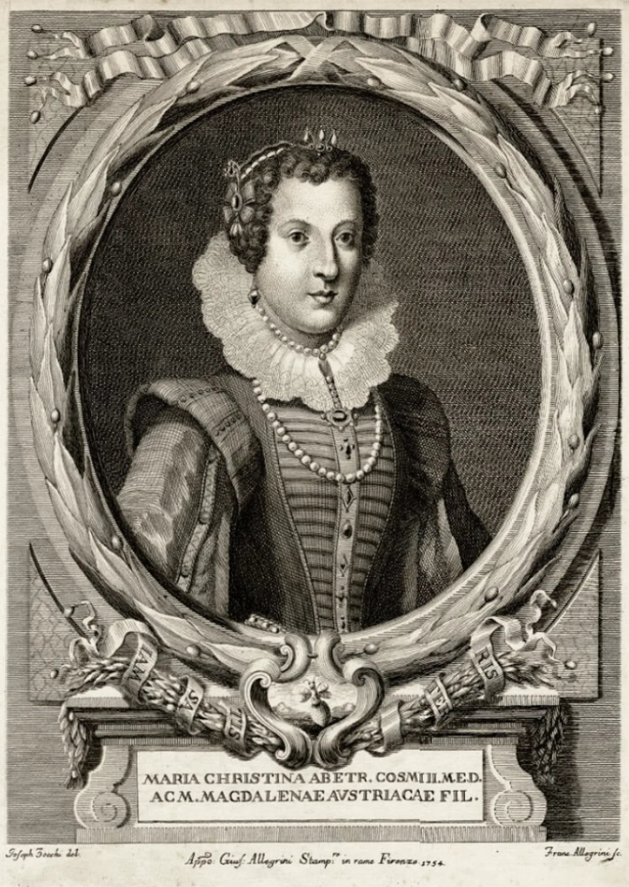 Portrait of Maria Cristina de' Medici (1609–1632) – memorial page