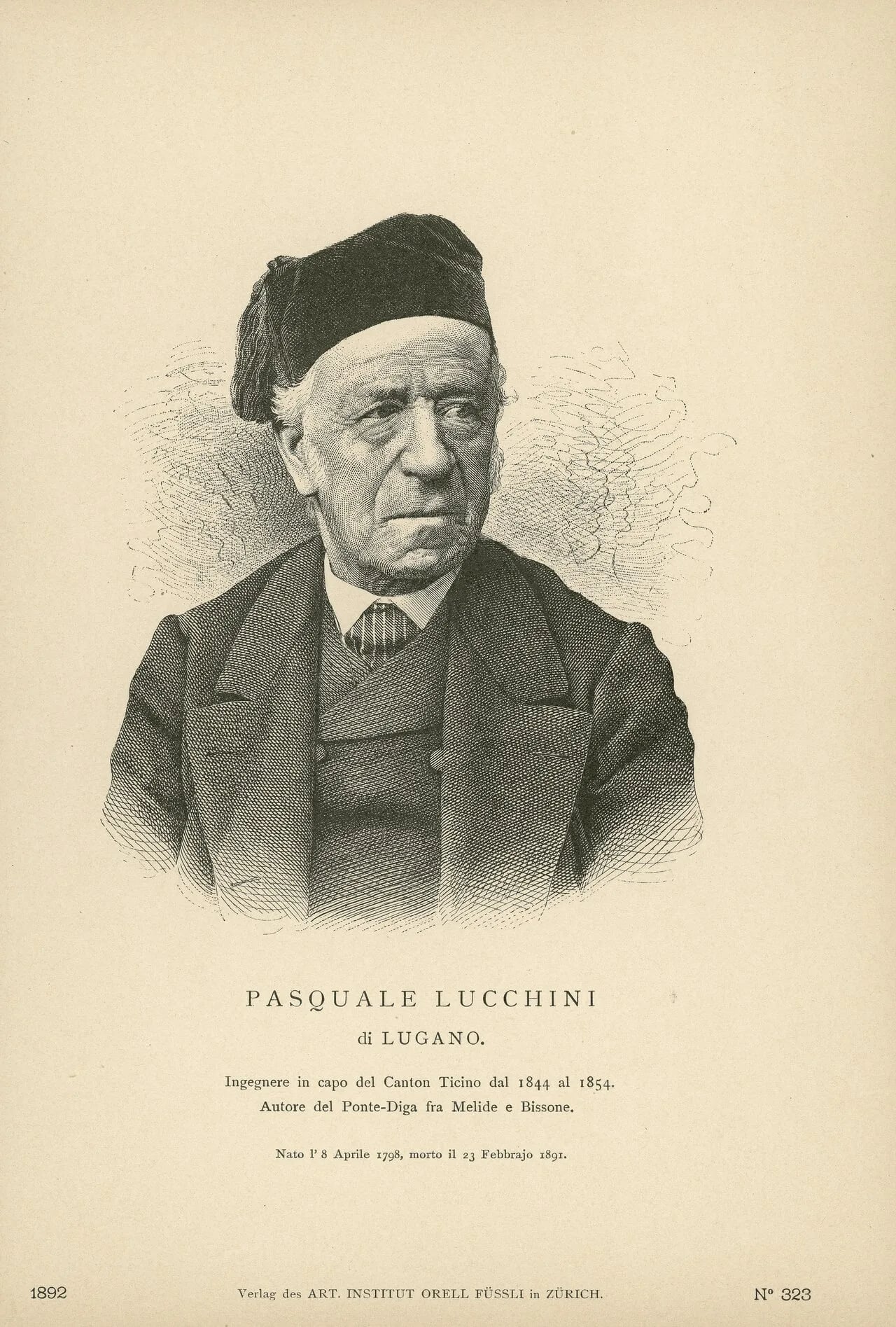 Portrait of Pasquale Lucchini (1798–1892) – memorial page