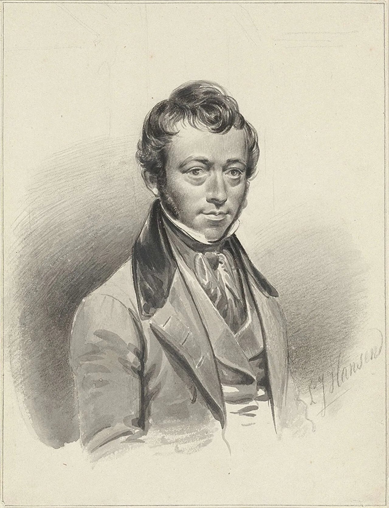 Porträt von Lambertus Johannes Hansen (1803–1859) – Gedenkseite