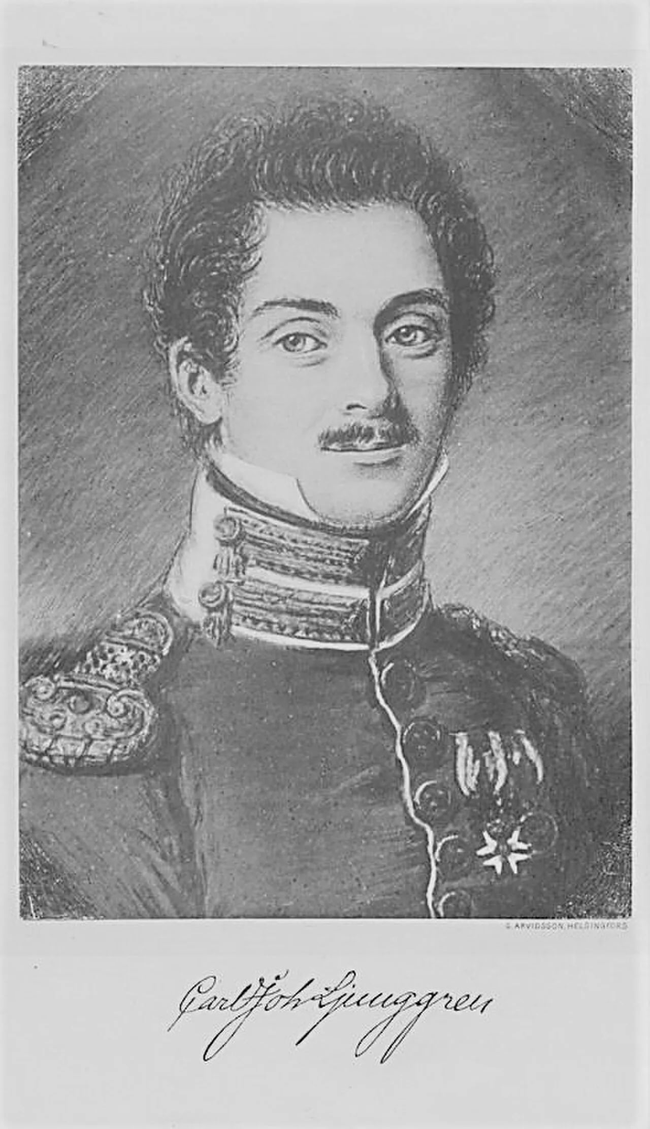 Porträt von Carl Johan Ljunggren (1790–1852) – Gedenkseite