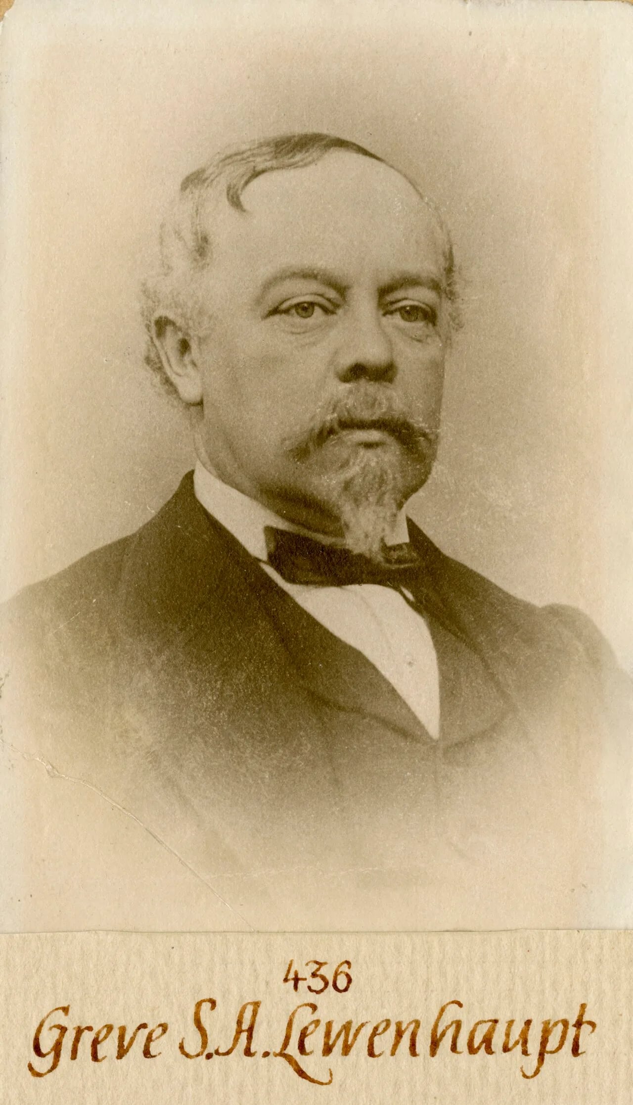 Portrait of Sten A Lewenhaupt (1819–1877) – memorial page