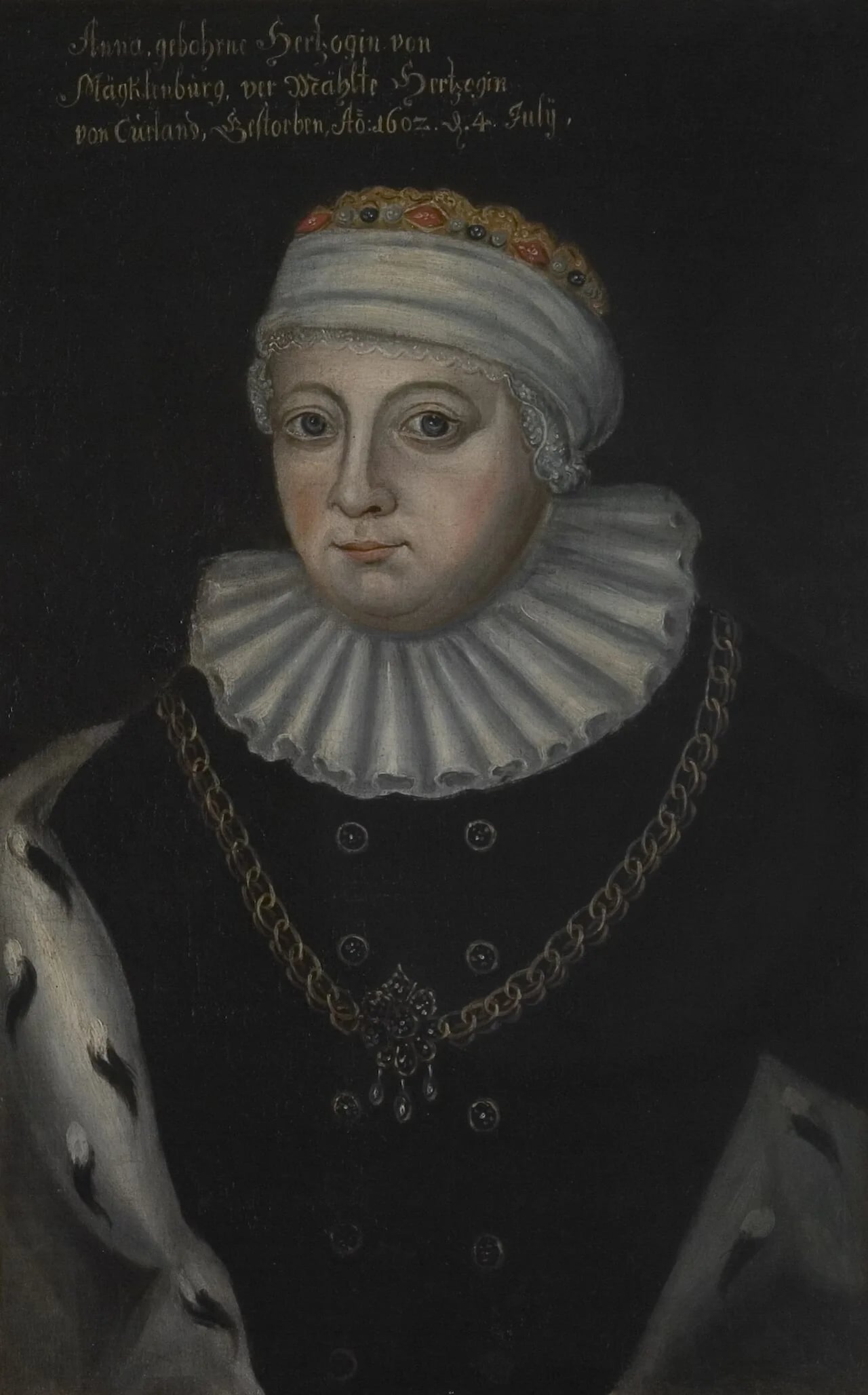 Porträt von Anna Kettler (1533–1602) – Gedenkseite