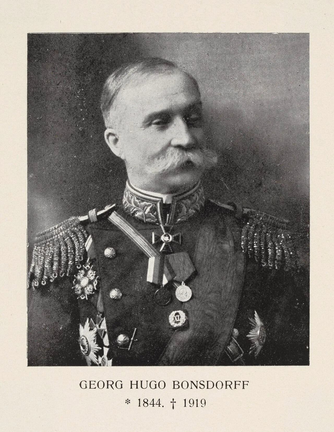 Porträt von Georg Hugo Bonsdorff (1844–1919) – Gedenkseite