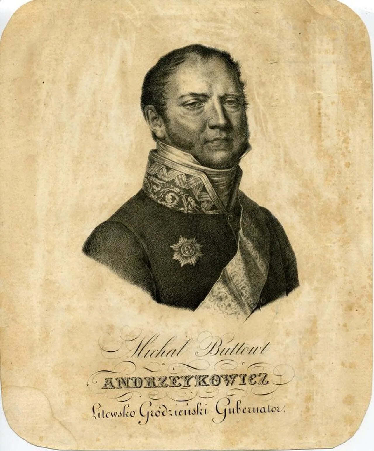 Portrait of Michał Andrzejkowicz-Butowt (1778–1830) – memorial page