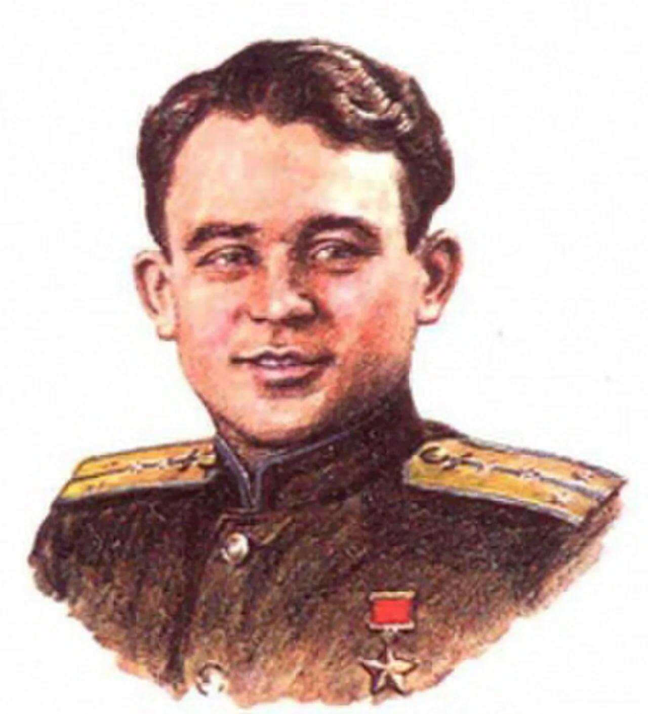 Porträt von Michail Konstantinowitsch Werbizki (1917–1944) – Gedenkseite