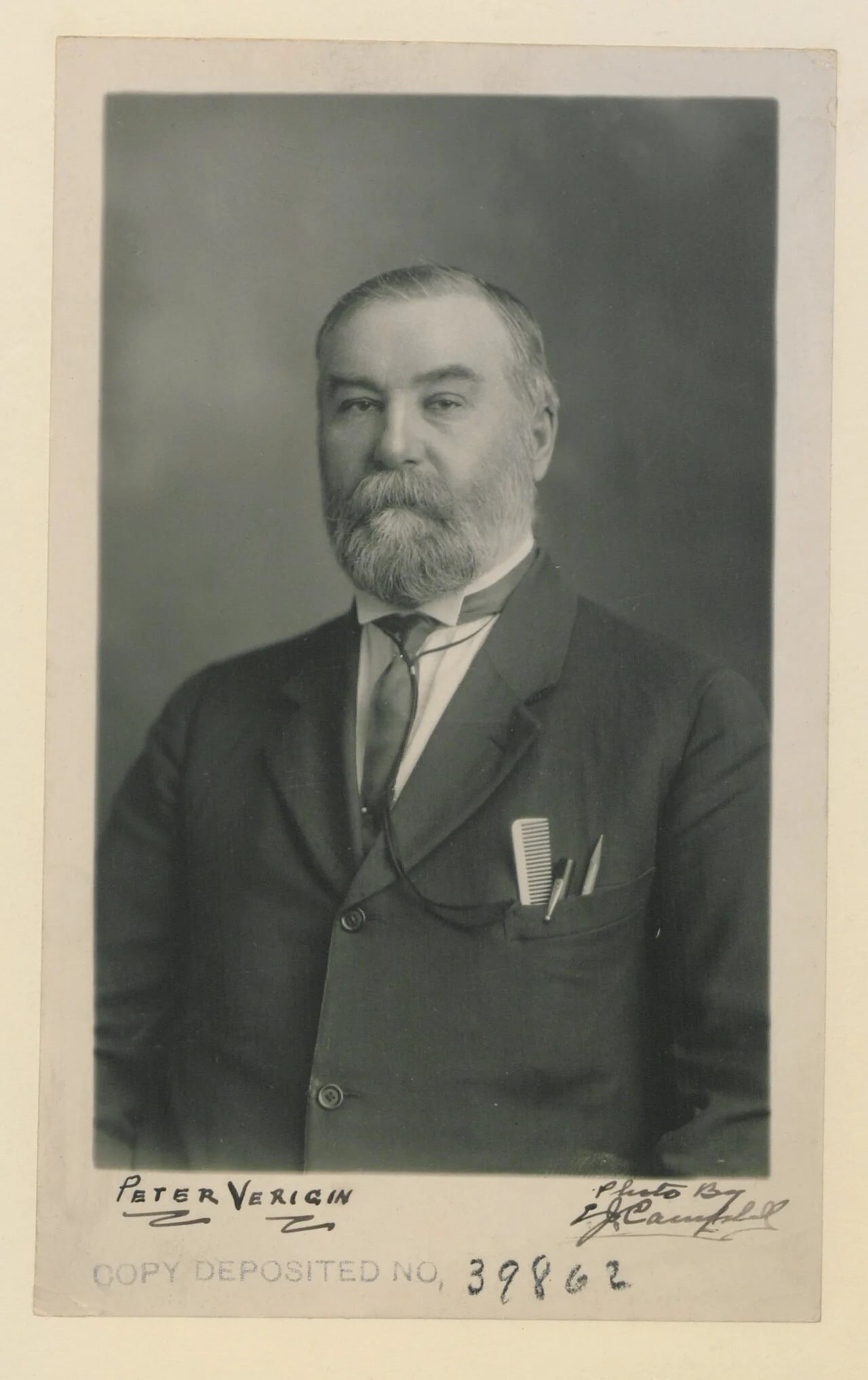 Porträt von Peter Verigin (1859–1924) – Gedenkseite