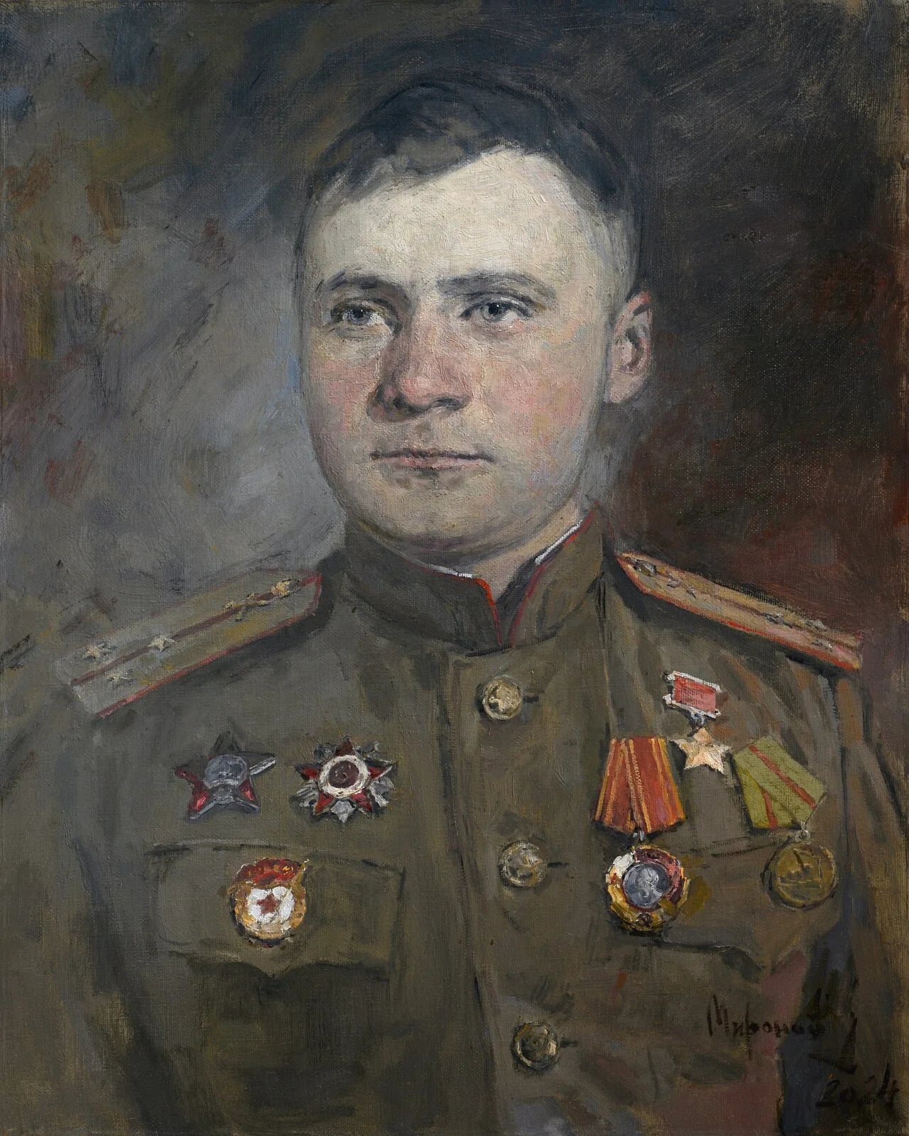 Porträt von Sergei Jewdokimowitsch Denissow (1914–1945) – Gedenkseite