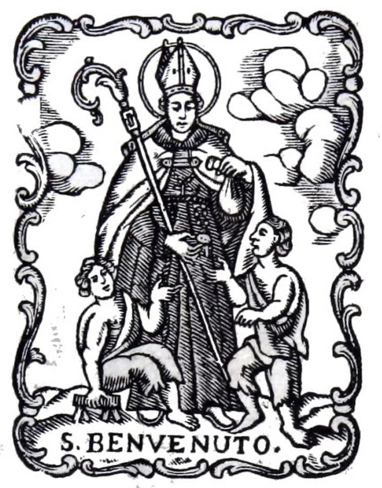 Porträt von Benvenutus Scotivoli (1188–1282) – Gedenkseite