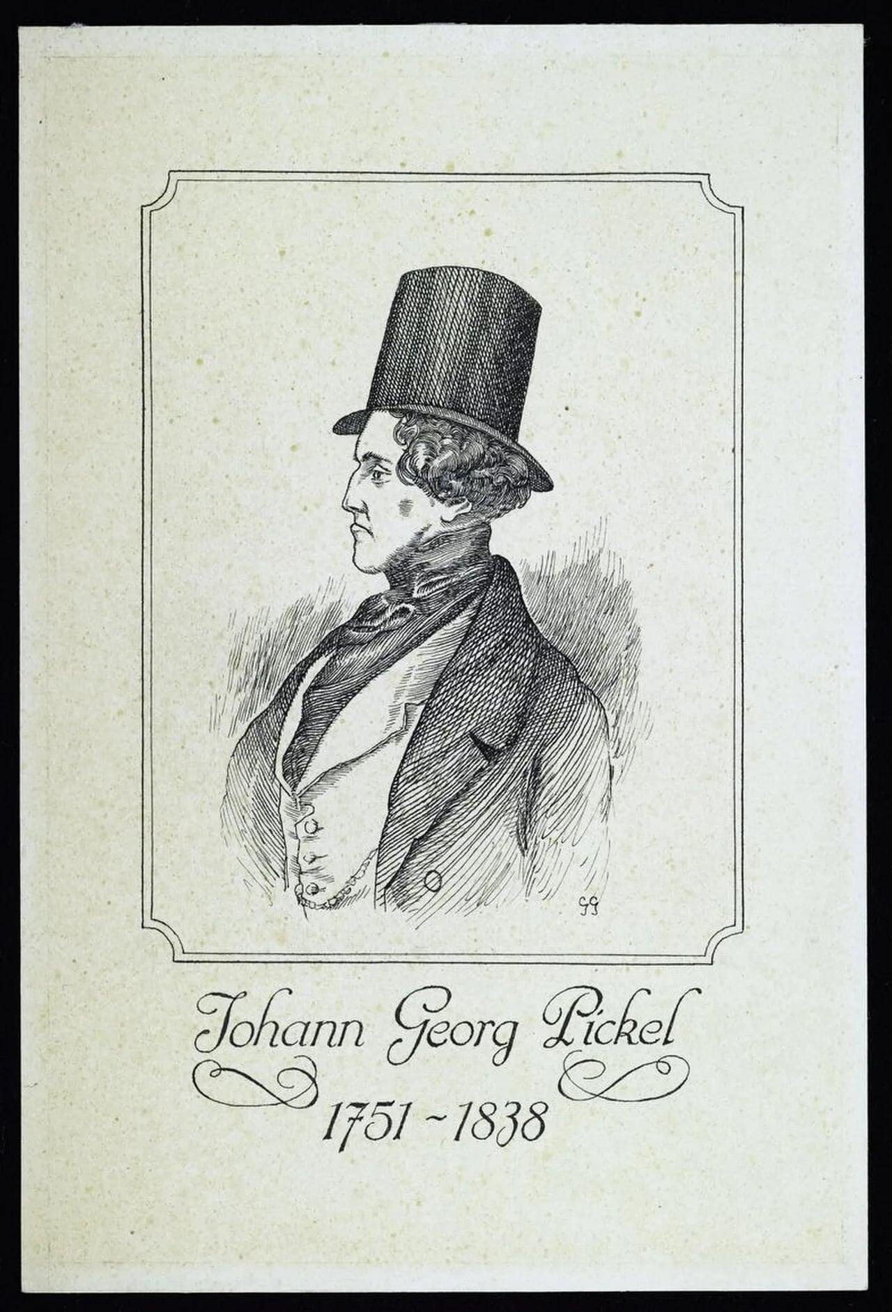 Porträt von Johann Georg Pickel (1751–1838) – Gedenkseite