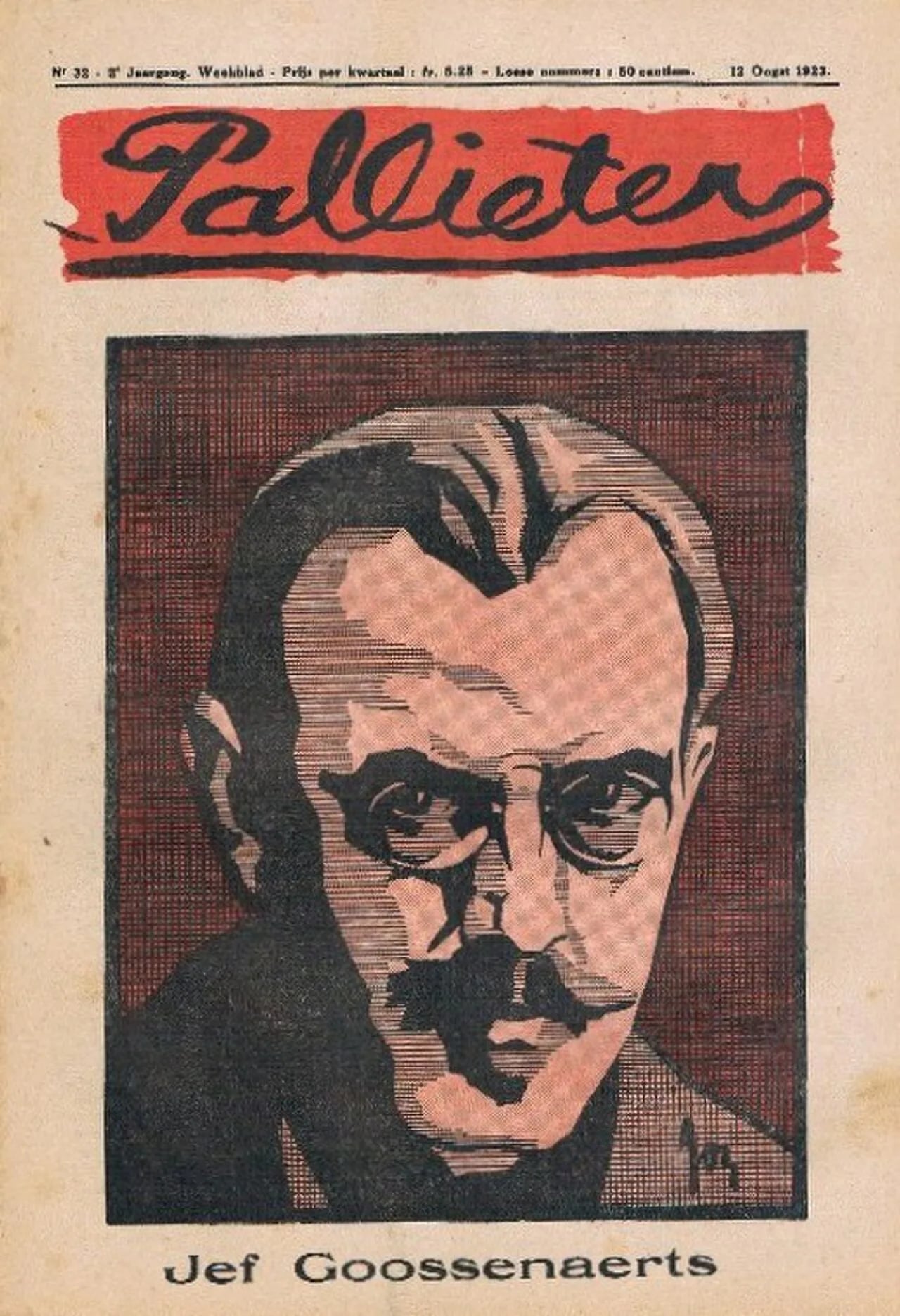 Porträt von Jozef Goossenaerts (1882–1963) – Gedenkseite