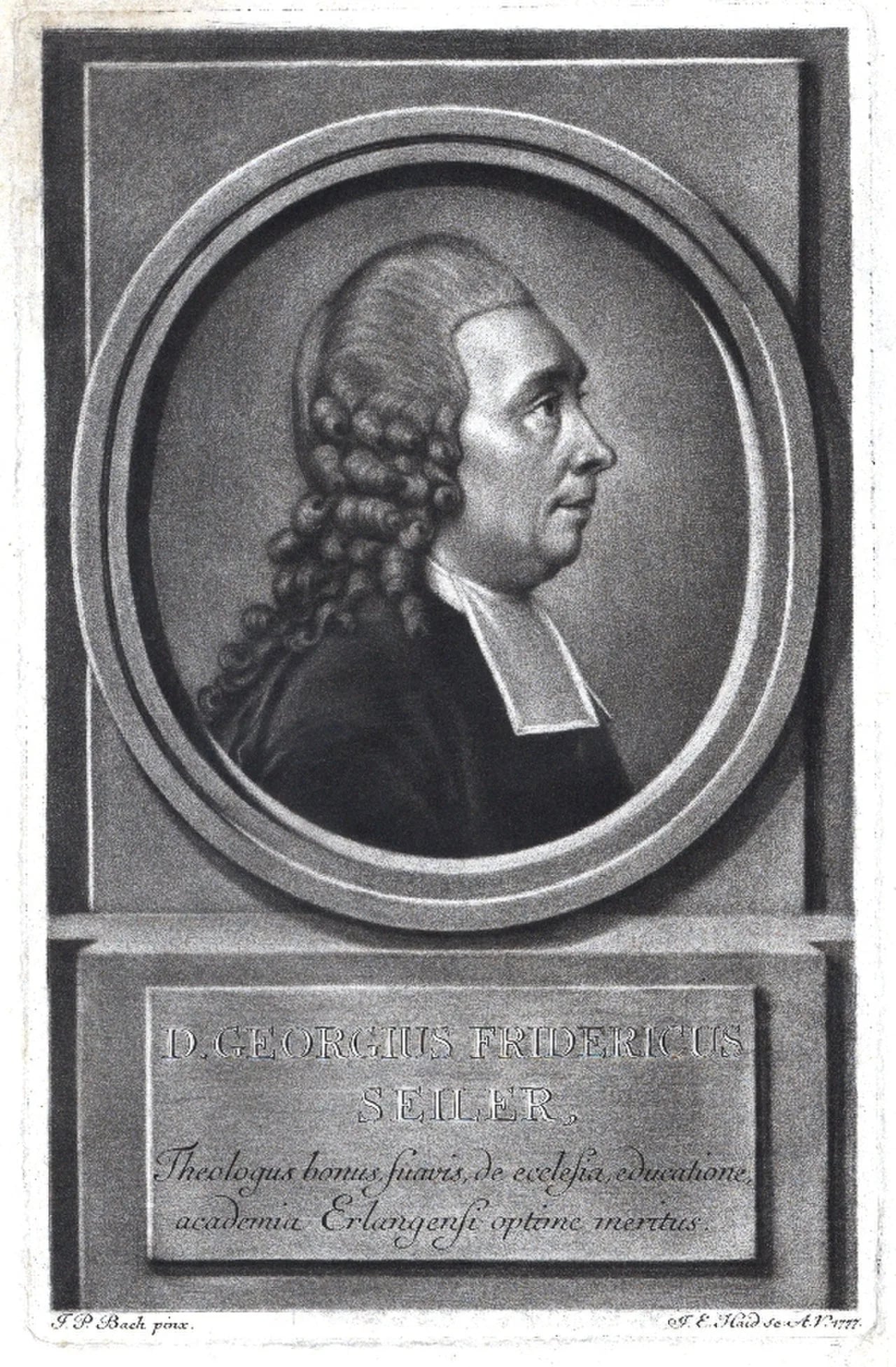 Porträt von Georg Friedrich Seiler (1733–1807) – Gedenkseite