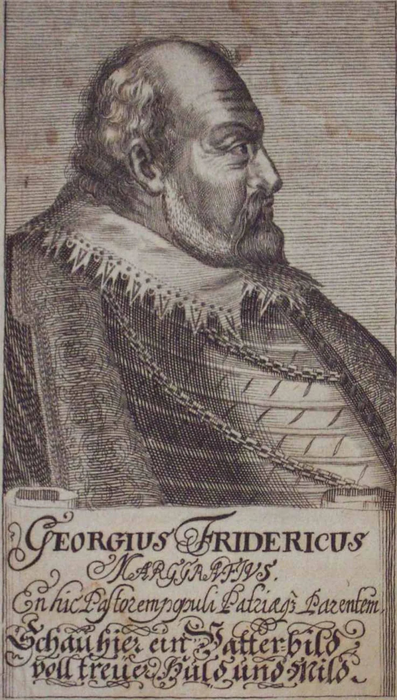 Porträt von Georg Friedrich I. (1539–1603) – Gedenkseite
