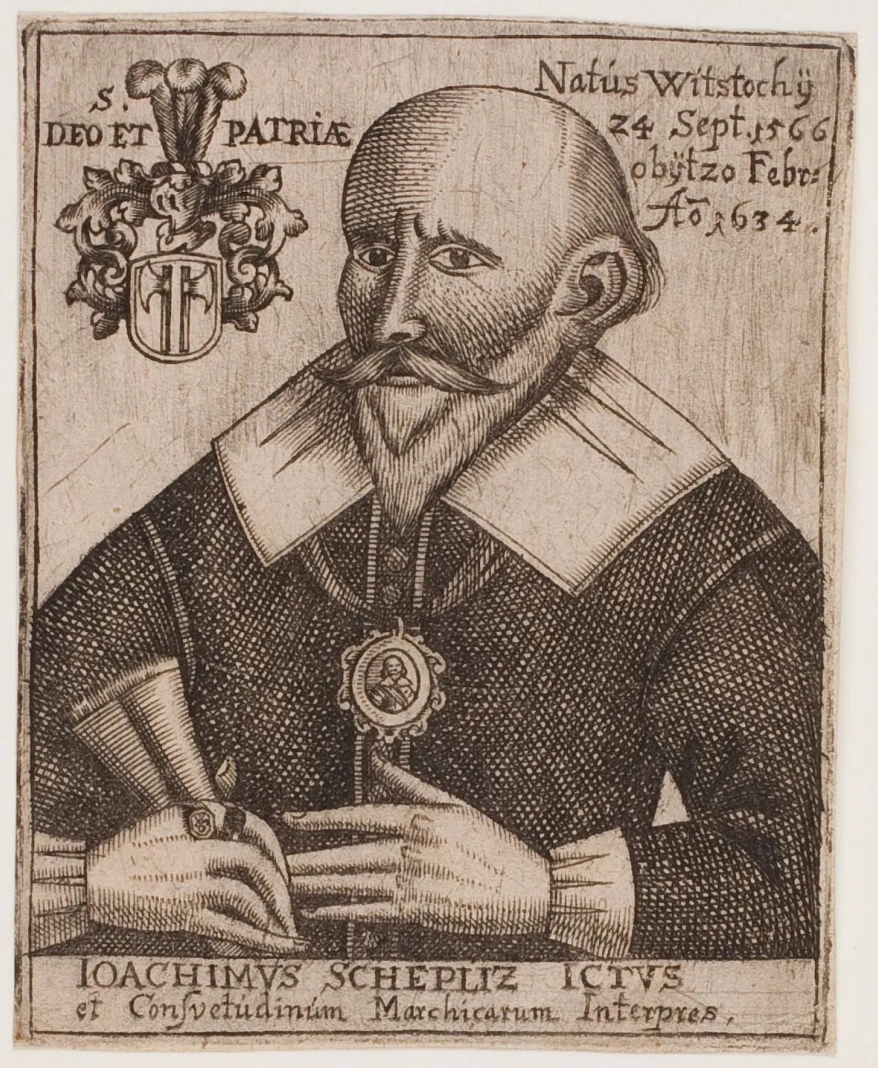 Porträt von Joachim Scheplitz (1566–1634) – Gedenkseite