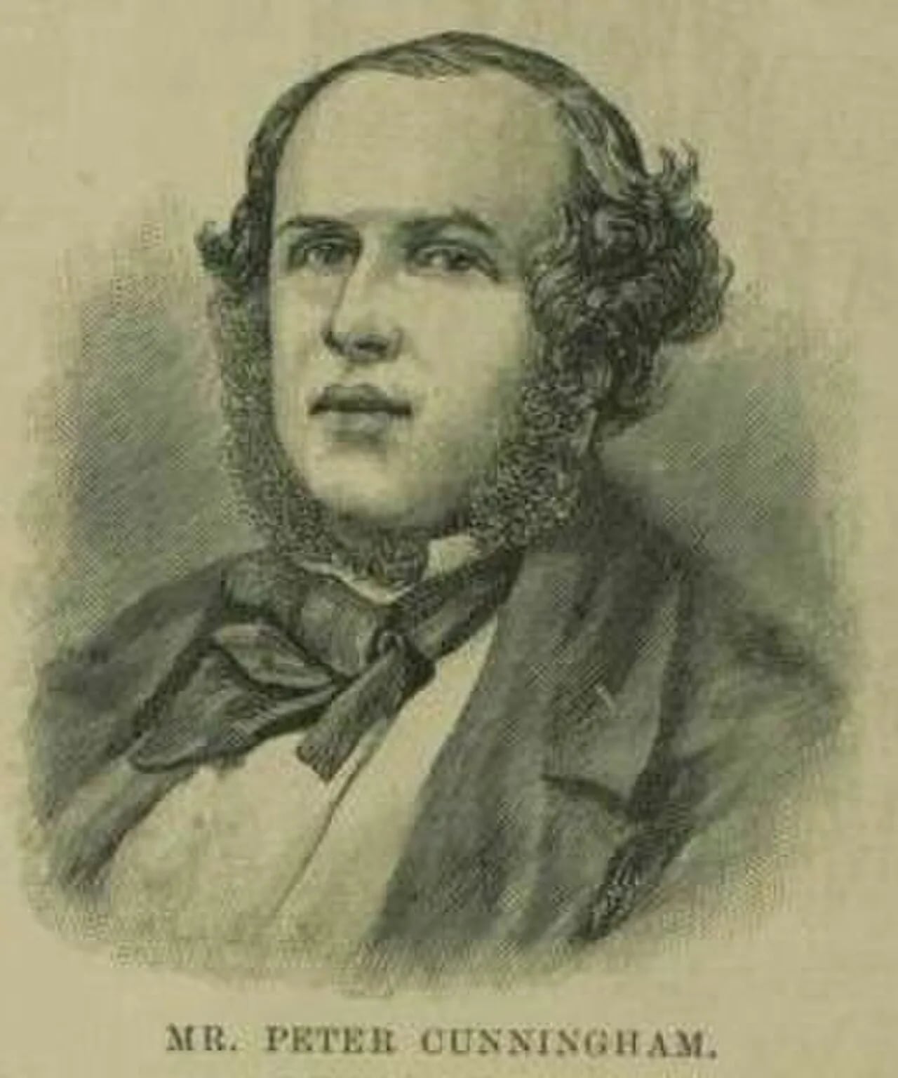 Porträt von Peter Cunningham (1816–1869) – Gedenkseite