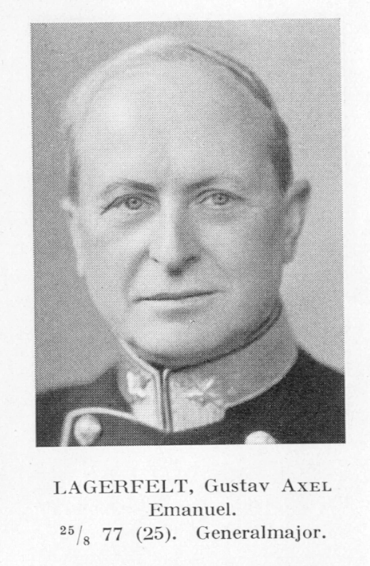 Portrait of Axel Lagerfelt (1877–1958) – memorial page