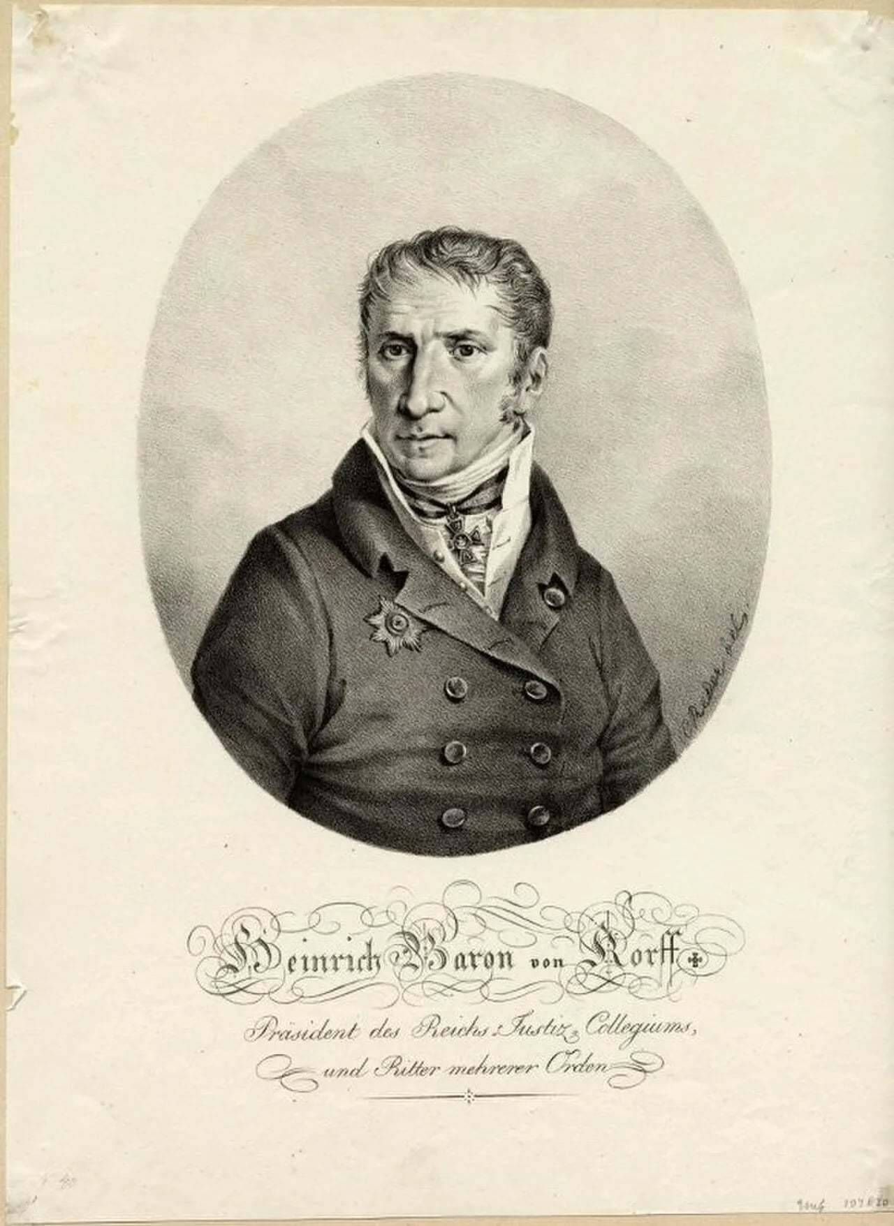 Portrait of Heinrich Ulrich Kasimir von Korff (1765–1823) – memorial page