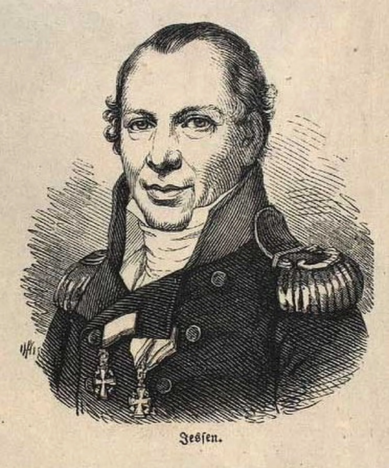 Porträt von Carl Wilhelm Jessen (1764–1823) – Gedenkseite