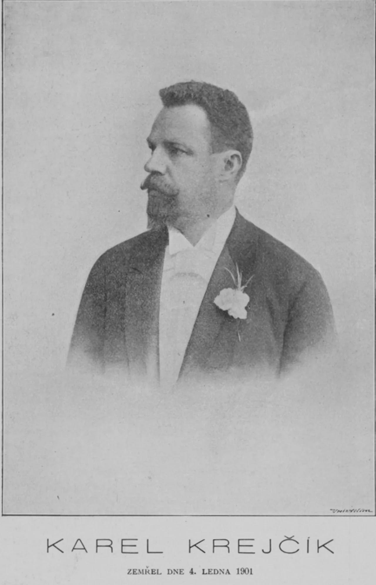 Porträt von Karel Krejčík (1857–1901) – Gedenkseite