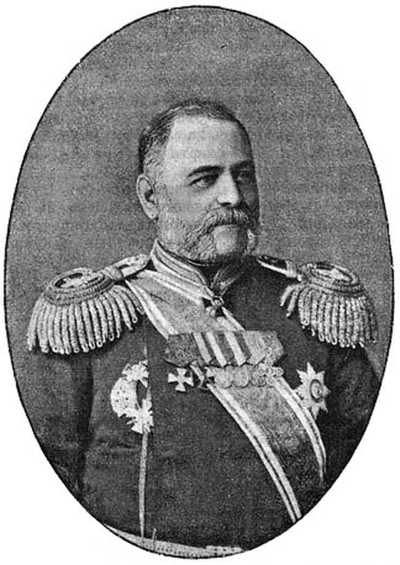 Porträt von Grigori Wassiljewitsch Krjukow (1837–1917) – Gedenkseite