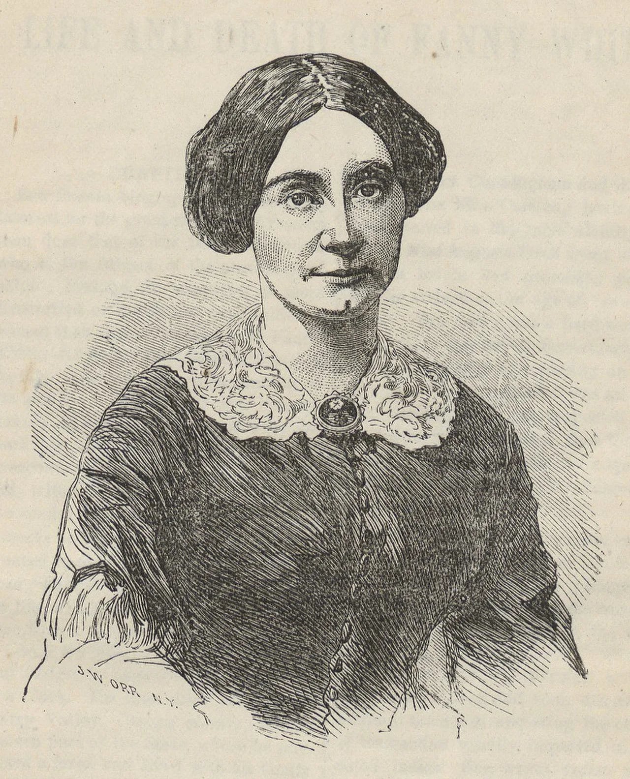 Porträt von Fanny White (1823–1860) – Gedenkseite