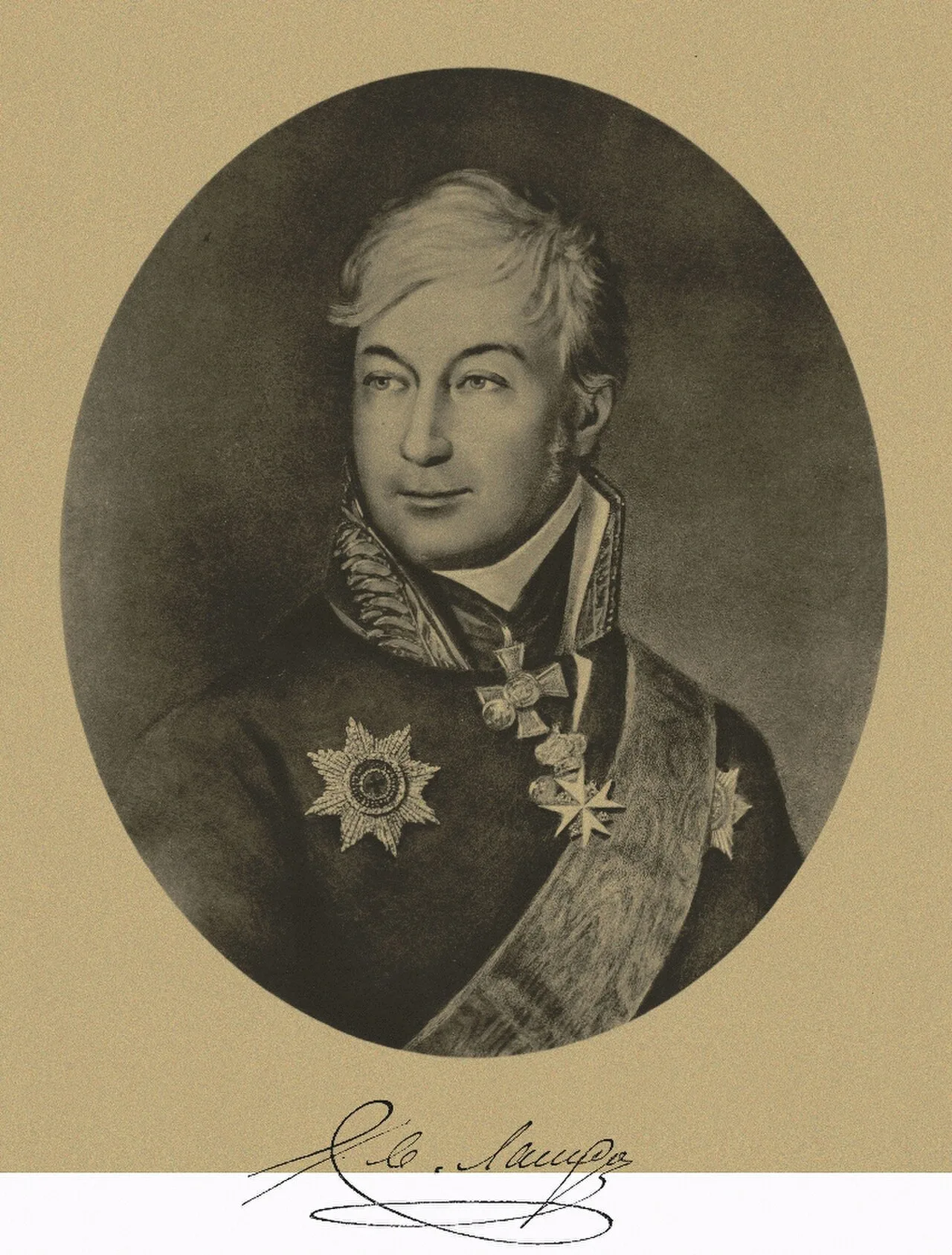 Porträt von Wassili Sergejewitsch Lanskoi (1754–1831) – Gedenkseite