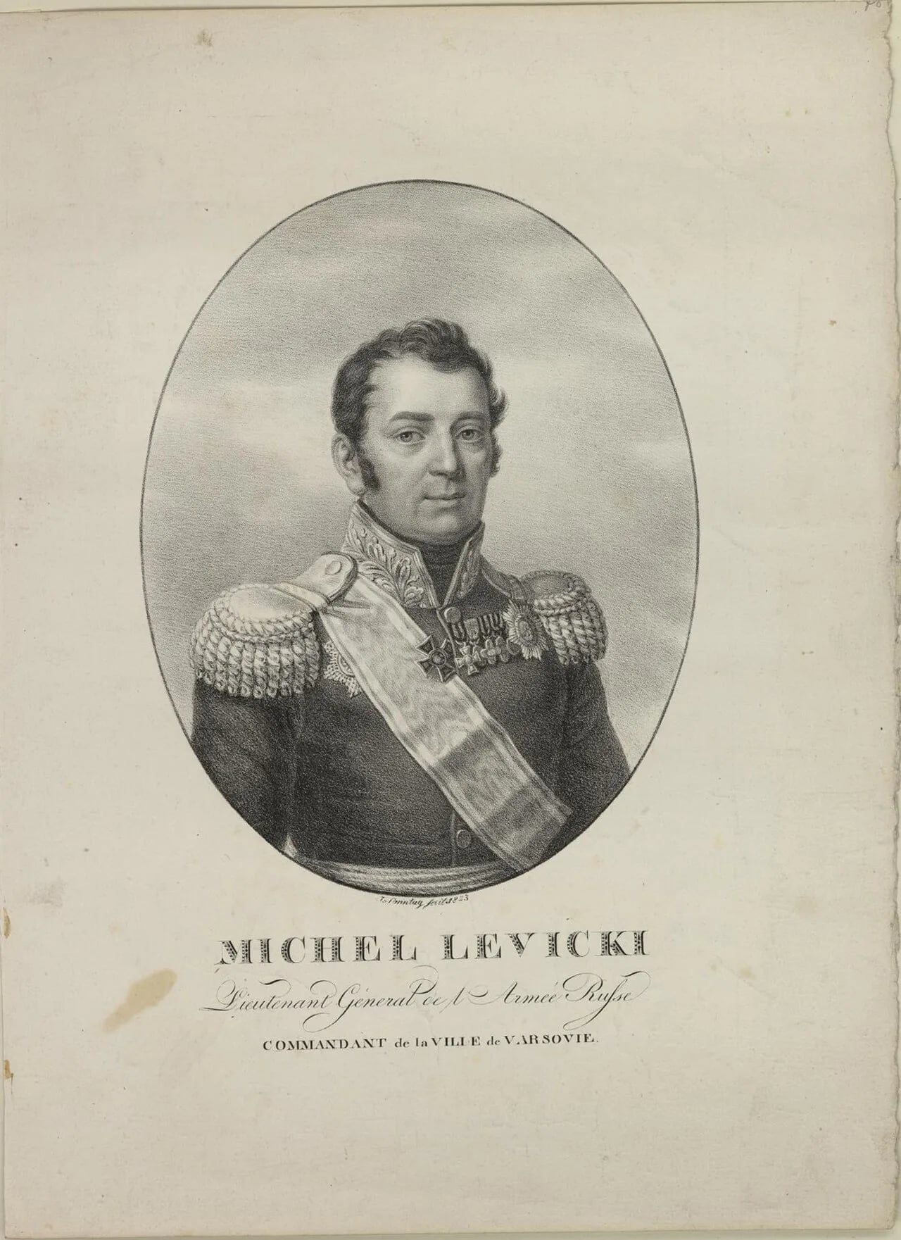 Porträt von Michail Iwanowitsch Lewizki (1761–1831) – Gedenkseite