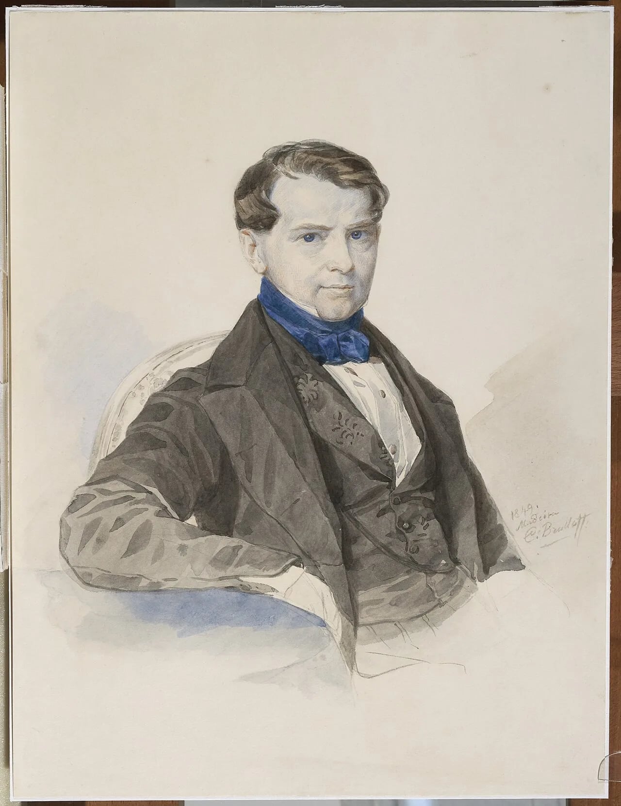 Porträt von Sergei Grigorjewitsch Lomonossow (1799–1857) – Gedenkseite