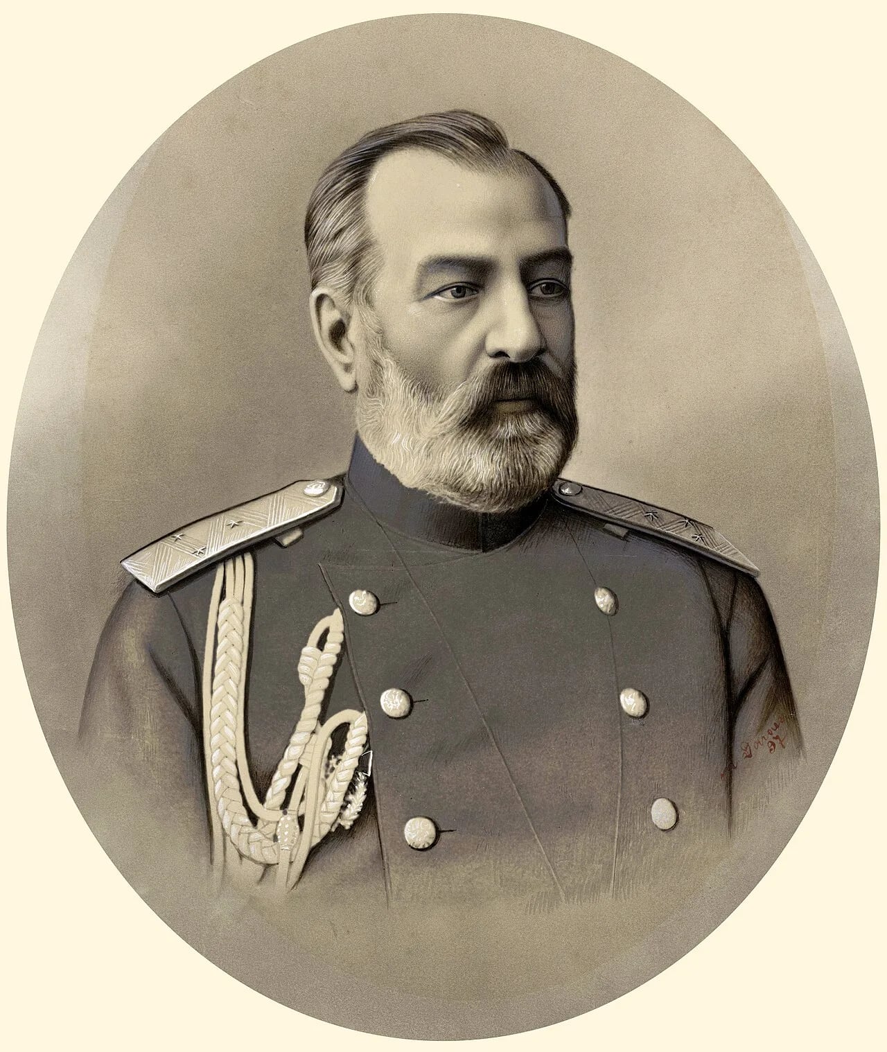 Porträt von A. I.  Maksheev (1822–1892) – Gedenkseite