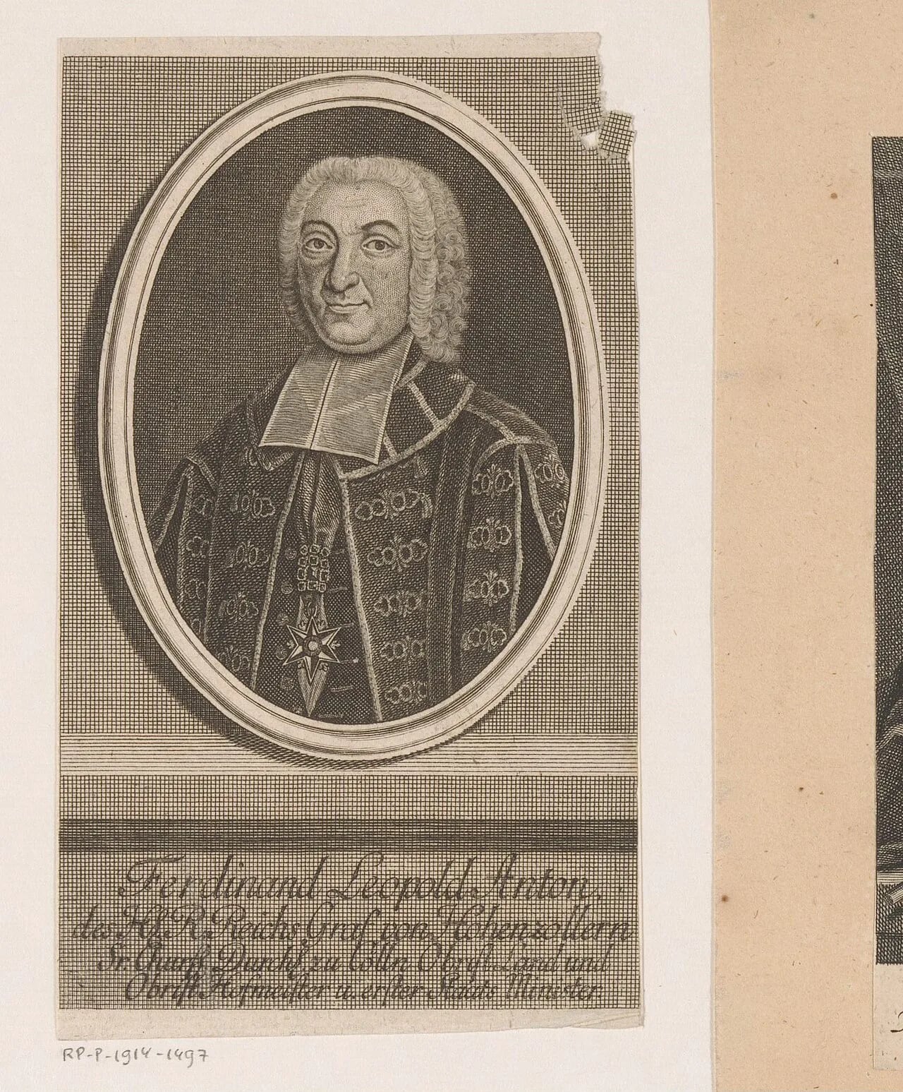 Porträt von Ferdinand Leopold von Hohenzollern-Sigmaringen (1692–1750) – Gedenkseite