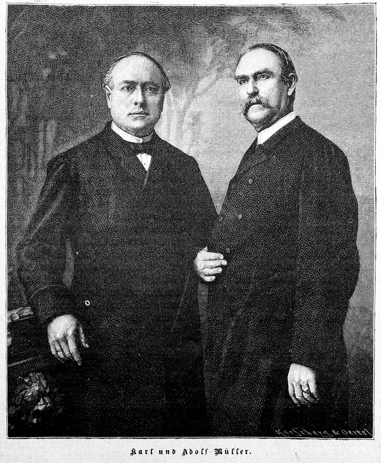 Porträt von Adolf Müller (1821–1910) – Gedenkseite