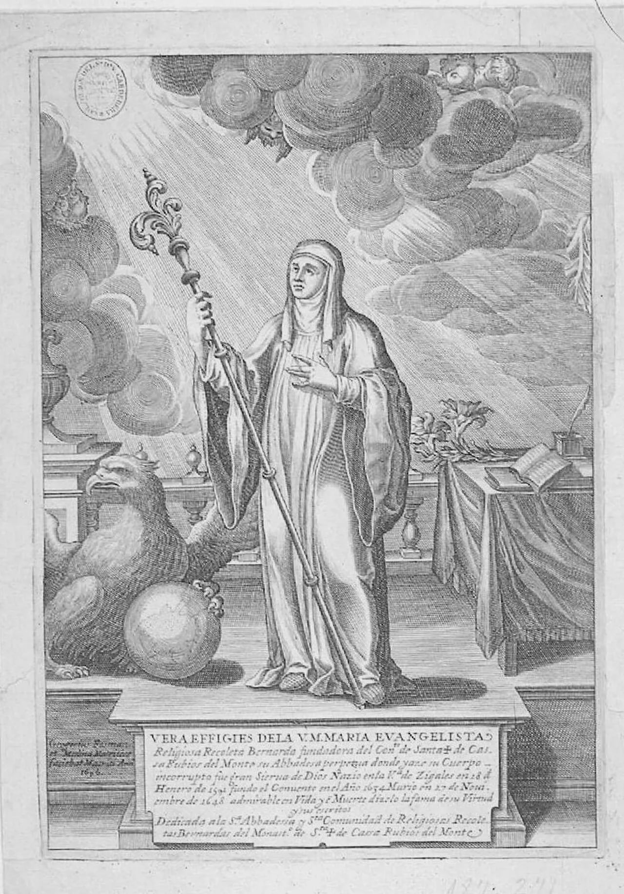 Portrait of María Evangelista Quintero Malfaz (1591–1648) – memorial page