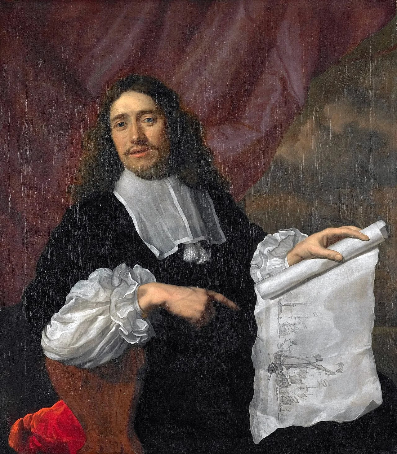 Porträt von Willem van de Velde der Jüngere (1633–1707) – Gedenkseite
