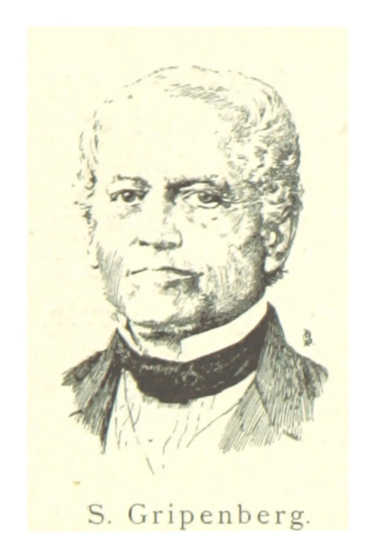 Porträt von Johan Ulrik Sebastian Gripenberg (1795–1869) – Gedenkseite