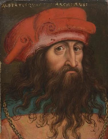 Porträt von Albrecht IV. (1377–1404) – Gedenkseite