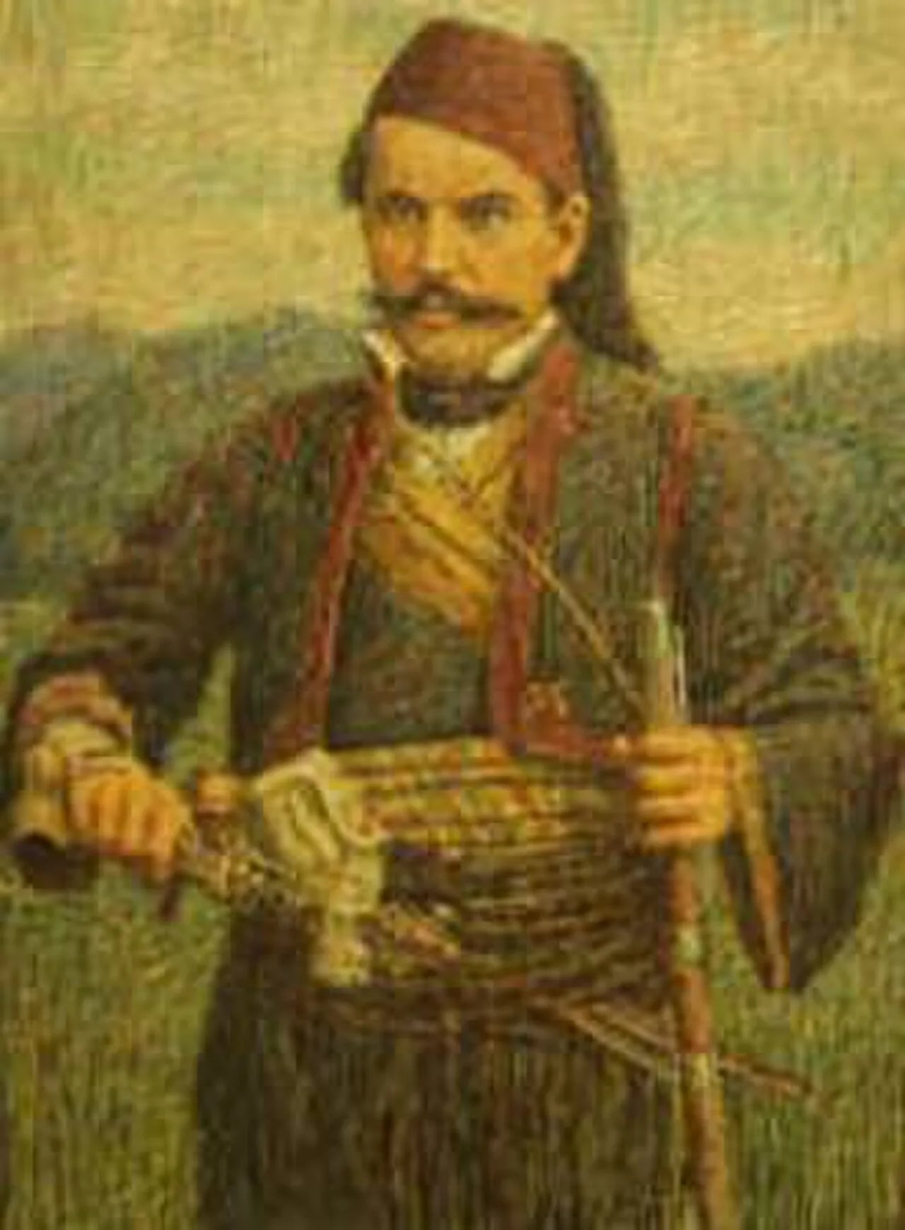 Porträt von Petar Popović Pecija (1826–1875) – Gedenkseite