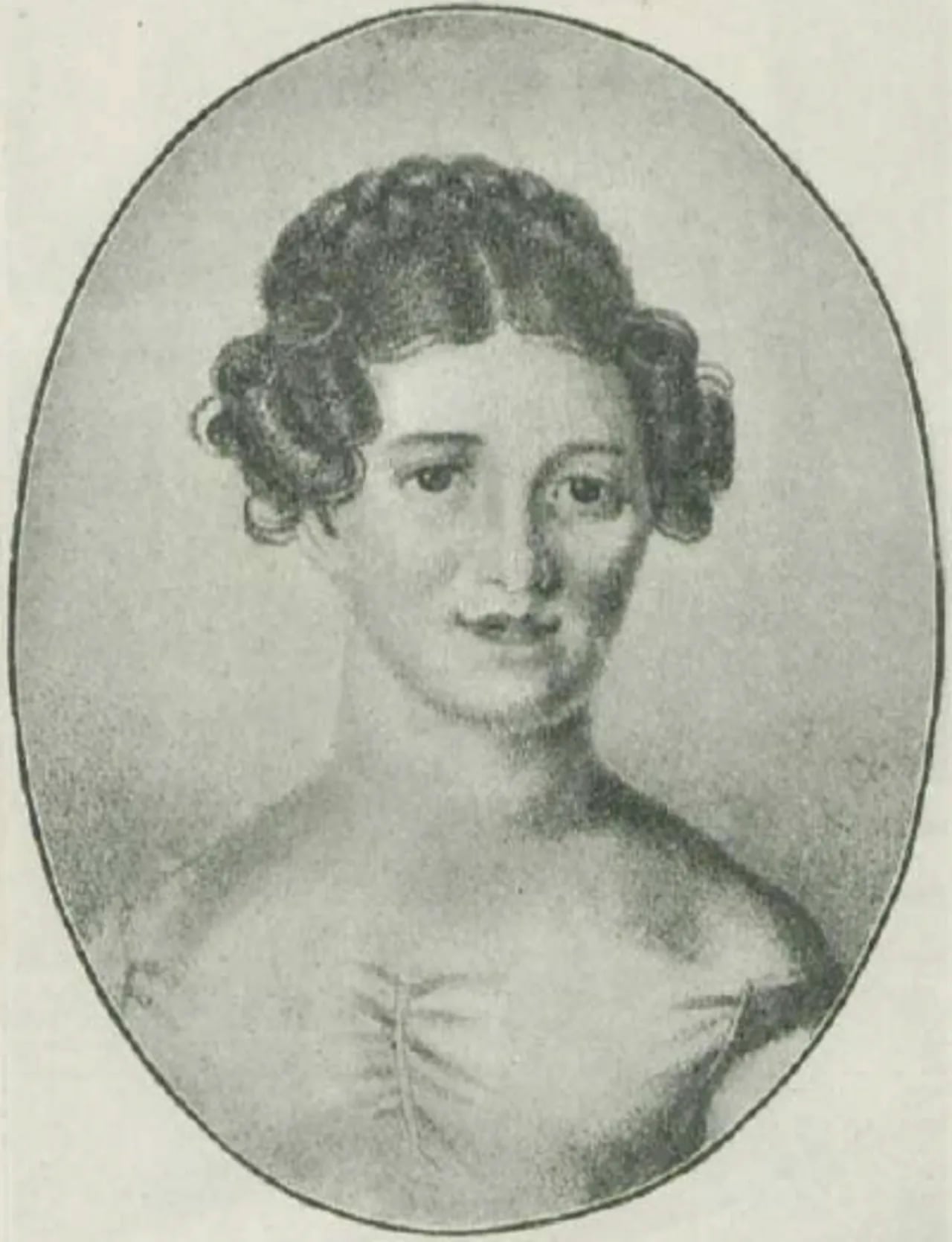 Porträt von Agrafena Saburova (1795–1867) – Gedenkseite